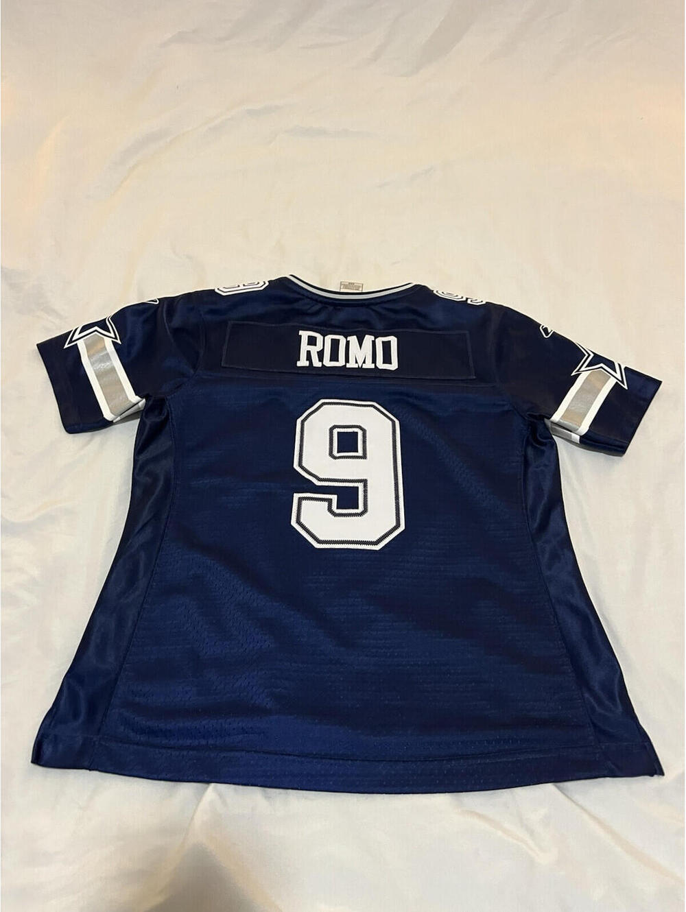 Vintage Reebok Tony Romo Jersey YOUTH Medium Blue Dallas Cowboys 136